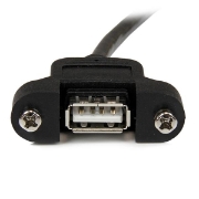 Picture of StarTech.com 2 ft Panel Mount USB Cable A to A - F/M