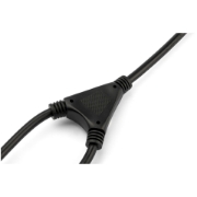 Picture of StarTech.com 2m (6ft) Computer Power Y Cord, 18AWG, EU Schuko to 2x C13, 10A 250V, Black Replacement AC Power Cord, Printer Power Cord, PC Power Supply Cable, Monitor Power Cable - UL Listed