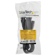 Picture of StarTech.com 2m (6ft) Computer Power Y Cord, 18AWG, EU Schuko to 2x C13, 10A 250V, Black Replacement AC Power Cord, Printer Power Cord, PC Power Supply Cable, Monitor Power Cable - UL Listed