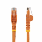 Picture of StarTech.com 3m CAT6 Ethernet Cable - Orange CAT 6 Gigabit Ethernet Wire -650MHz 100W PoE RJ45 UTP Network/Patch Cord Snagless w/Strain Relief Fluke Tested/Wiring is UL Certified/TIA