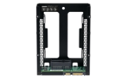 Picture of QNAP QDA-A2AR storage drive enclosure HDD/SSD enclosure Black 2.5"