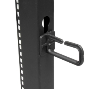 Picture of StarTech.com 4-Post 12U Mobile Open Frame Server Rack, Four Post 19" Network Rack with Wheels, Rolling Rack with Adjustable Depth for Computer/AV/Data/IT Equipment - Casters, Leveling Feet or Floor Mounting