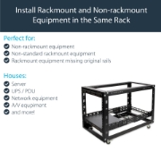 Picture of StarTech.com 2U Fixed 19" Adjustable Depth Universal Server Rack Rails