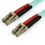 Picture of StarTech.com 7m (22ft) LC/UPC to LC/UPC OM3 Multimode Fiber Optic Cable, Full Duplex 50/125µm Zipcord Fiber Cable, 100G, Low Insertion Loss, LSZH Fiber Jumper Cord