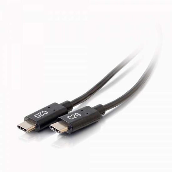 Picture of C2G 1.8m (6ft) USB C Cable - USB 2.0 (3A) - M/M USB Type C Cable - Black