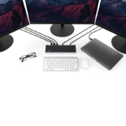 Picture of StarTech.com 4K USB-C Dock , Triple UHD 4K Monitor Docking Station, Mac & Windows, USB C to HDMI & DisplayPort, 60W Power Delivery, 5x USB 5Gbps Hub - TAA