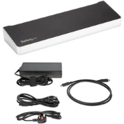 Picture of StarTech.com 4K USB-C Dock , Triple UHD 4K Monitor Docking Station, Mac & Windows, USB C to HDMI & DisplayPort, 60W Power Delivery, 5x USB 5Gbps Hub - TAA