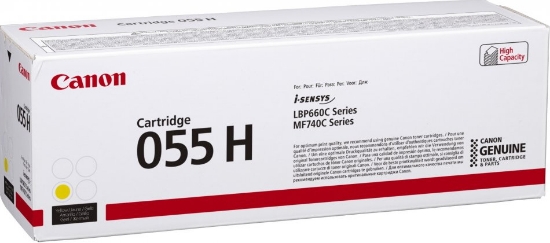 Picture of Canon 055H toner cartridge 1 pc(s) Original Yellow