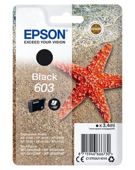 Picture of Epson C13T03U14010 ink cartridge 1 pc(s) Original Standard Yield Black