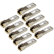 Picture of StarTech.com Cisco GLC-T Compatible SFP Transceiver Module - 1000BASE-T - 10 Pack~Cisco GLC-T Compatible SFP Module (10 Pack) - 1000BASE-T - SFP to RJ45 Cat6/Cat5e - 1GE Gigabit Ethernet SFP - RJ-45 100m - Cisco Firepower, ASR920, IE2000