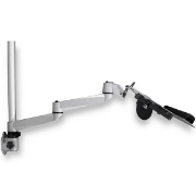 Picture of StarTech.com Wall Mount Workstation - Articulating Standing Desk w/ Ergonomic Height Adjustable Monitor Arm & Padded Keyboard Tray - 34" VESA Display - Foldable Wall Mounted Sit Stand