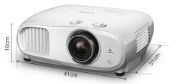 Picture of Epson EH-TW7100 Standard throw projector 3000 ANSI lumens 3LCD UHD 4K (3840x2160) 3D White