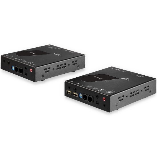 Picture of StarTech.com HDMI KVM Extender over IP Network - 4K 30Hz HDMI 2.0 and USB over IP LAN or Cat5e/Cat6 Ethernet Cable (100m/330ft) - Remote KVM Switch/Console Transmitter/Receiver Extender Kit