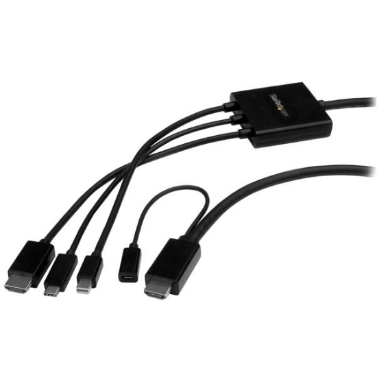 Picture of StarTech.com USB-C, HDMI or Mini DisplayPort to HDMI Converter Cable - 2 m (6 ft.)