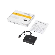 Picture of StarTech.com 3-Port USB-C Multi-Monitor Adapter, USB Type-C to 3x DisplayPort 1.2 MST Hub, Triple 1080p 30Hz DP Laptop Display Extender / Splitter, Extra-Long Built-In Cable - Windows Only