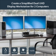 Picture of StarTech.com 2-Port DisplayPort Dual-Monitor KVM Switch - 4K 60Hz