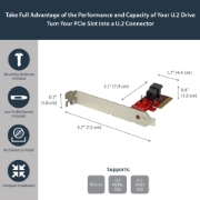 Picture of StarTech.com x4 PCI Express to SFF-8643 Adapter for PCIe NVMe U.2 SSD