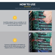 Picture of StarTech.com x4 PCI Express to SFF-8643 Adapter for PCIe NVMe U.2 SSD