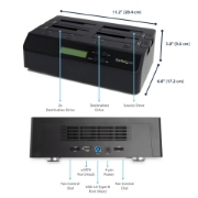Picture of StarTech.com 4 Bay USB 3.0 eSATA to SATA Standalone 1:3 HDD Hard Drive Duplicator Dock