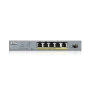 Picture of Zyxel GS1350-6HP-EU0101F network switch Managed L2 Gigabit Ethernet (10/100/1000) Power over Ethernet (PoE) Grey