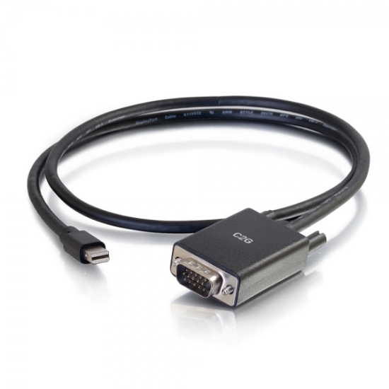 Picture of C2G 6ft Mini DisplayPort[TM] Male to VGA Male Active Adapter Cable - Black