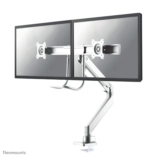 Picture of Neomounts NM-D775DXWHITE Monitor arm 10-32" - gas spring - Topfix - 180°-stop