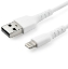 Picture of StarTech.com 6 foot (2m) Durable White USB-A to Lightning Cable - Heavy Duty Rugged Aramid Fiber USB Type A to Lightning Charger/Sync Power Cord - Apple MFi Certified iPad/iPhone 12