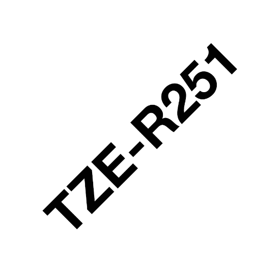 Picture of Brother TZE-R251 label-making tape Black on white