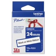 Picture of Brother TZE-R251 label-making tape Black on white