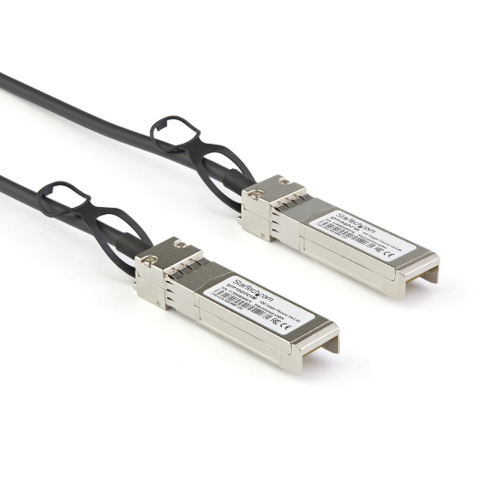 Picture of StarTech.com Dell EMC DAC-SFP-10G-1M Compatible 1m 10G SFP+ to SFP+ Direct Attach Cable Twinax - 10GbE SFP+ Copper DAC 10 Gbps Low Power Passive Mini GBIC/Transceiver Module DAC