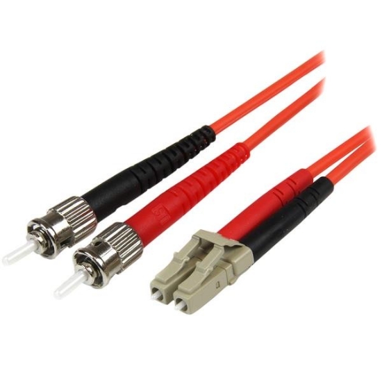 Picture of StarTech.com 5m Fiber Optic Cable - Multimode Duplex 50/125 - LSZH Fiber Jumper Cord - LC/ST