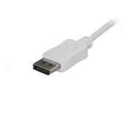 Picture of StarTech.com 6ft/1.8m USB C to DisplayPort 1.2 Cable 4K 60Hz - USB-C to DisplayPort Adapter Cable HBR2 - USB Type-C DP Alt Mode to DP Monitor Video Cable - Works w/ Thunderbolt 3 - White
