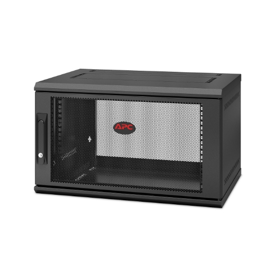 Picture of APC NetShelter WX AR106SH4, 6U, 19inch patch cabinet, Wall mounting, Pre-assembled, 400mm deep