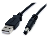 Picture of StarTech.com USB to 5.5mm Power Cable - Type M Barrel - 2m