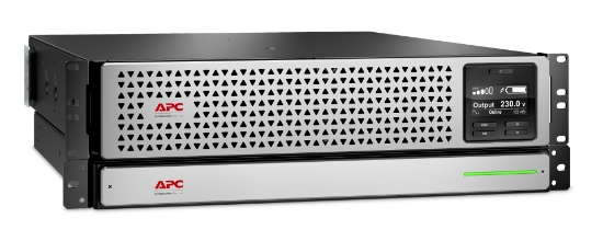 Picture of APC Smart-UPS On-Line, 1000VA, Rackmount 3U, 230V, 8x C13 IEC outlets, SmartSlot, Extended runtime, W/ rail kit, W/ Lithium-ion external battery