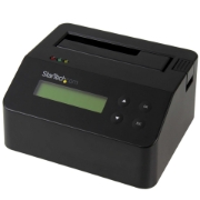 Picture of StarTech.com Single Bay Hard Drive Eraser, Standalone HDD/SSD Sanitizer, USB 3.0 to SATA II (3 Gbps), 9 Erase Modes, LCD Display, Secure Erase Hard Disk Sanitizer Dock, DB-9 Printer Port, TAA Compliant