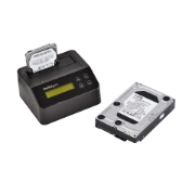 Picture of StarTech.com Single Bay Hard Drive Eraser, Standalone HDD/SSD Sanitizer, USB 3.0 to SATA II (3 Gbps), 9 Erase Modes, LCD Display, Secure Erase Hard Disk Sanitizer Dock, DB-9 Printer Port, TAA Compliant