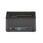 Picture of StarTech.com Single Bay Hard Drive Eraser, Standalone HDD/SSD Sanitizer, USB 3.0 to SATA II (3 Gbps), 9 Erase Modes, LCD Display, Secure Erase Hard Disk Sanitizer Dock, DB-9 Printer Port, TAA Compliant