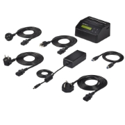 Picture of StarTech.com Single Bay Hard Drive Eraser, Standalone HDD/SSD Sanitizer, USB 3.0 to SATA II (3 Gbps), 9 Erase Modes, LCD Display, Secure Erase Hard Disk Sanitizer Dock, DB-9 Printer Port, TAA Compliant