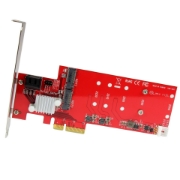 Picture of StarTech.com 2x M.2 NGFF SSD RAID Controller Card plus 2x SATA III Ports - PCIe