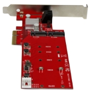 Picture of StarTech.com 2x M.2 NGFF SSD RAID Controller Card plus 2x SATA III Ports - PCIe