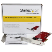 Picture of StarTech.com 2x M.2 NGFF SSD RAID Controller Card plus 2x SATA III Ports - PCIe