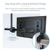 Picture of StarTech.com TV Ceiling Mount - Full-Motion Universal Hanging Single Screen Mount with Adjustable Telescopic Pole - Tilt / Swivel - VESA Bracket for 32”-75" Displays