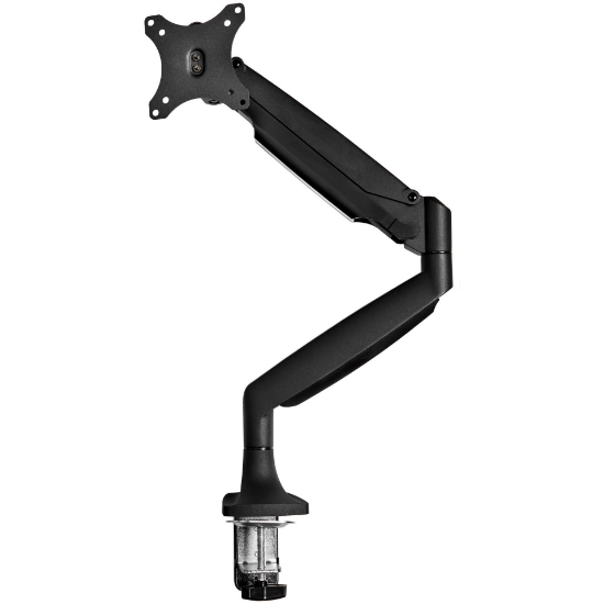 Picture of StarTech.com Desk Mount Monitor Arm - Heavy Duty Ergonomic VESA Monitor Arm - Single 9kg Display - Full Motion, Height Adjustable, Articulating - Aluminum - C-Clamp/Grommet- Black