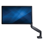 Picture of StarTech.com Desk Mount Monitor Arm - Heavy Duty Ergonomic VESA Monitor Arm - Single 9kg Display - Full Motion, Height Adjustable, Articulating - Aluminum - C-Clamp/Grommet- Black