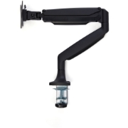 Picture of StarTech.com Desk Mount Monitor Arm - Heavy Duty Ergonomic VESA Monitor Arm - Single 9kg Display - Full Motion, Height Adjustable, Articulating - Aluminum - C-Clamp/Grommet- Black