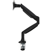 Picture of StarTech.com Desk Mount Monitor Arm - Heavy Duty Ergonomic VESA Monitor Arm - Single 9kg Display - Full Motion, Height Adjustable, Articulating - Aluminum - C-Clamp/Grommet- Black