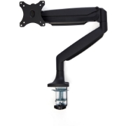 Picture of StarTech.com Desk Mount Monitor Arm - Heavy Duty Ergonomic VESA Monitor Arm - Single 9kg Display - Full Motion, Height Adjustable, Articulating - Aluminum - C-Clamp/Grommet- Black