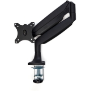 Picture of StarTech.com Desk Mount Monitor Arm - Heavy Duty Ergonomic VESA Monitor Arm - Single 9kg Display - Full Motion, Height Adjustable, Articulating - Aluminum - C-Clamp/Grommet- Black