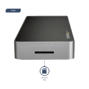 Picture of StarTech.com USB C Dock - Dual Monitor HDMI & DisplayPort 4K 30Hz - USB Type-C Laptop Docking Station 60W Power Delivery, SD, 4-port USB-A 3.0 Hub, GbE, Audio - Thunderbolt 3 Compatible